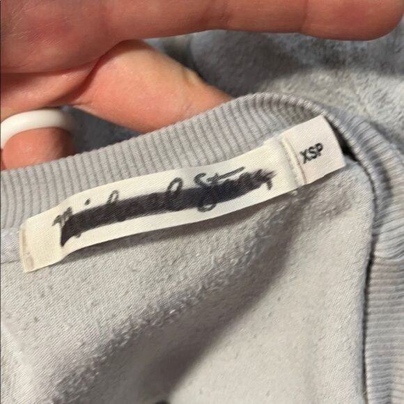 Michael Stars Terry Cloth Tee Size XS Petite Short Sleeve Gray Sz XSP - Picture 3 of 7